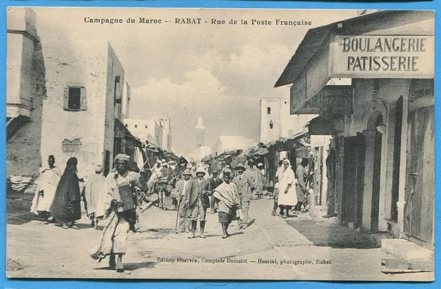 CPA: Campaign of Morocco - Rabat - Rue de la Poste Française