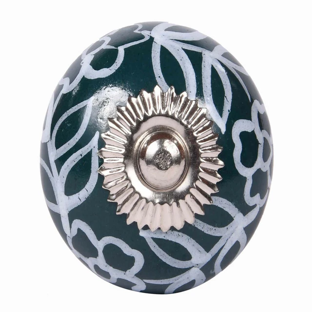Céramique Feuille Porte Boutons Armoire Tiroir Penderie Cuisine Tirer Anse 2