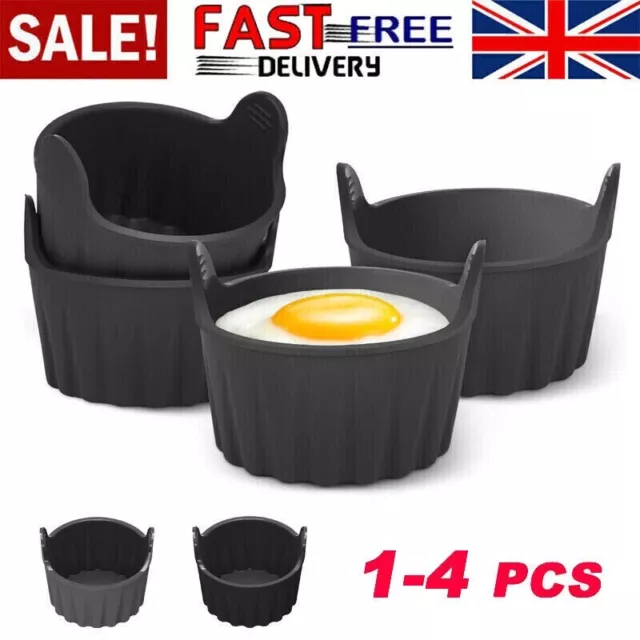 1/2/4Pack Air Fryer Egg Moulds Silicone Ramekins for Air Fryer Fryer Accessories