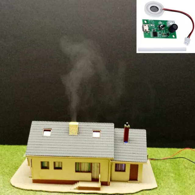 Rauchgenerator mini Verdampfer Simulation brennendes Haus Rauch Schornstein S035