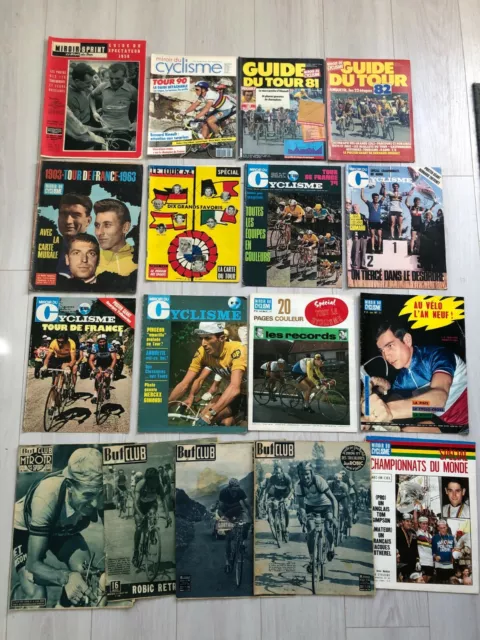 17 Revues MIROIR DU CYCLISME et BUT & CLUB Tour de France 1949 à 1990 v. détails