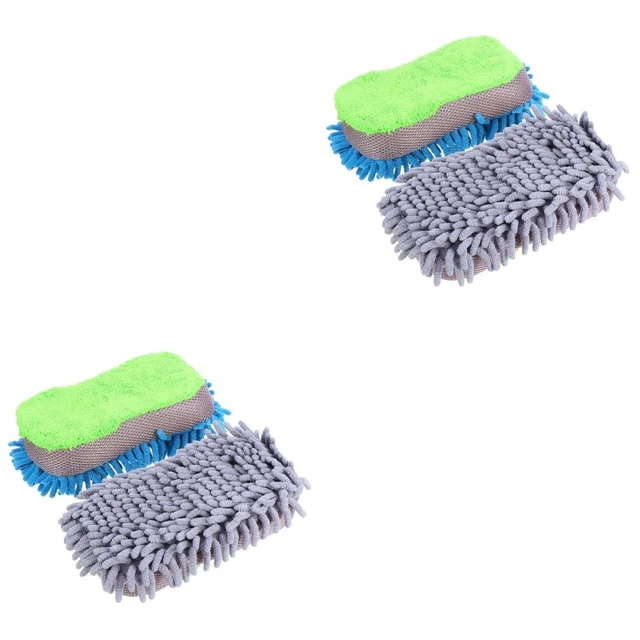4 Pcs Car Cleaning Block Auto Gadget Wash Mitt Microfiber Office Window