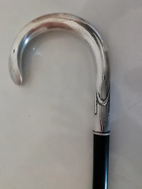 Bastone Da Passeggio In Legno Di Palissandro Con Manico In Ottone A Forma Di Cigno, Stile Vittoriano, 91 Cm