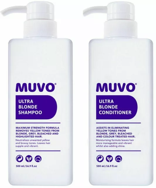 MUVO ULTRA BLONDE Purple Toning SHAMPOO & CONDITIONER DUO PACK 500ml