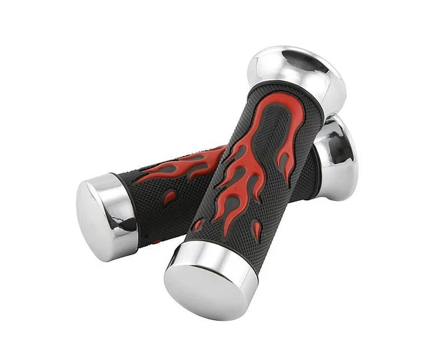 Poignées de guidon Custom Flame rouge [Ø 22mm]