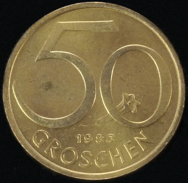 Austria 50 Groschen 1959 to 1997 (Choose the Grade and Year) KM2885 (GLIC-003B)