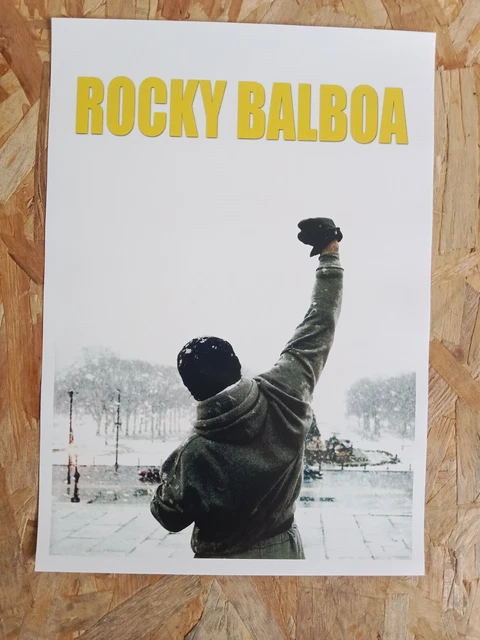 Poster Rocky Con Sylvester Stallone - Stampa Artistica 42x30 Cm, Carta Patinata, Senza Cornice
