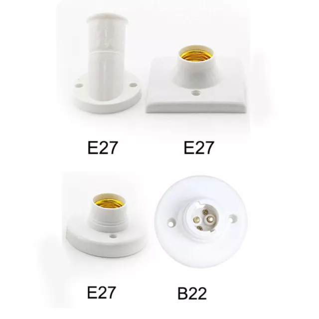 1/5pcs Durable E27 B22 Lamp Socket Holder Screw-in Light Lamp Base Bulbs Adapter