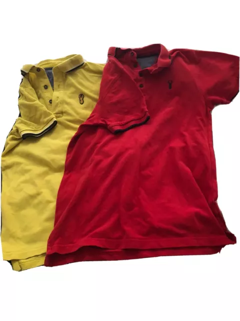 Next boys polo shirt Red size 12 Yrs Yellow size 10 Yrs vgc