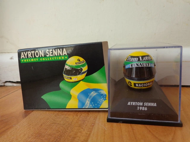 Miniature Casque Ayrton Senna F1 1990 – Minichamps 1/8 Lotus Renault