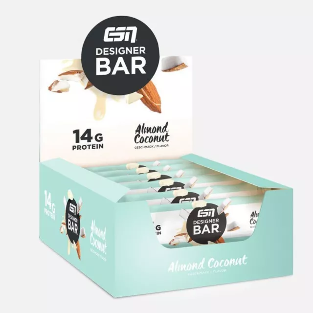 ESN Designer Bar Box, 12  x  Proteinriegel 45g Eiweißriegel + 1 x Riegel Gratis