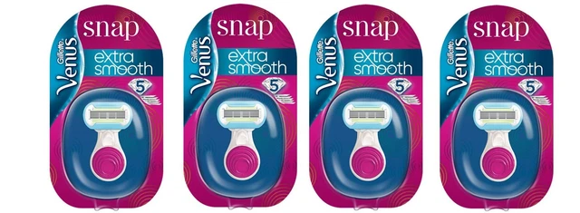 OFFERTA Gillette Venus Snap Extra Liscio Donna in movimento 4 Rasoi più 4 Lame