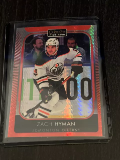 2021-22 OPC Platinum Red Prism /199 #175 Zach Hyman - Edmonton Oilers