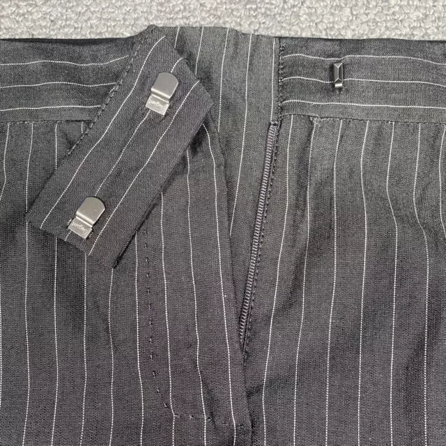 PAUL SMITH Black Label Trousers Womens Sz 46 Grey Pinstripe Cigarette Pant BNWT 3