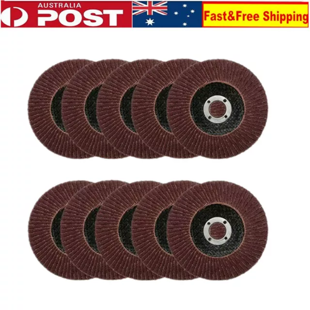 50X Metal Sanding Flap Discs Angle Grinder Wheels 5''125MM 40 60 80 100 120 AU