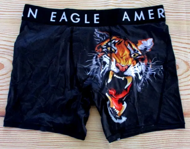 Mens American Eagle Tiger Black Flex Boxer Brief Size Xl (40/42)