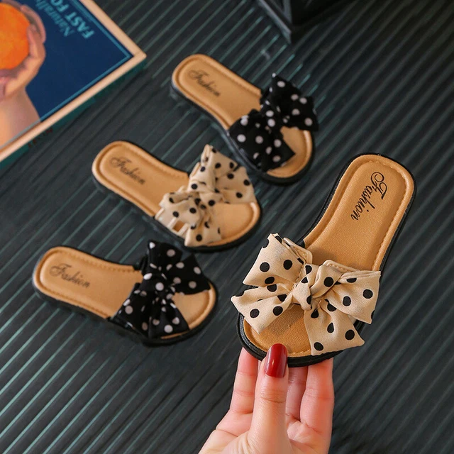 Girls Bow Knot Flat Sandals Toddler Baby Kids Princess Casual Summer Shoes Size