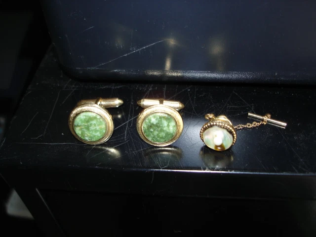 Boutons De Manchette Vintage Classiques En Ton Or - Marque KREMENTZ, Référence 102616, Occasion