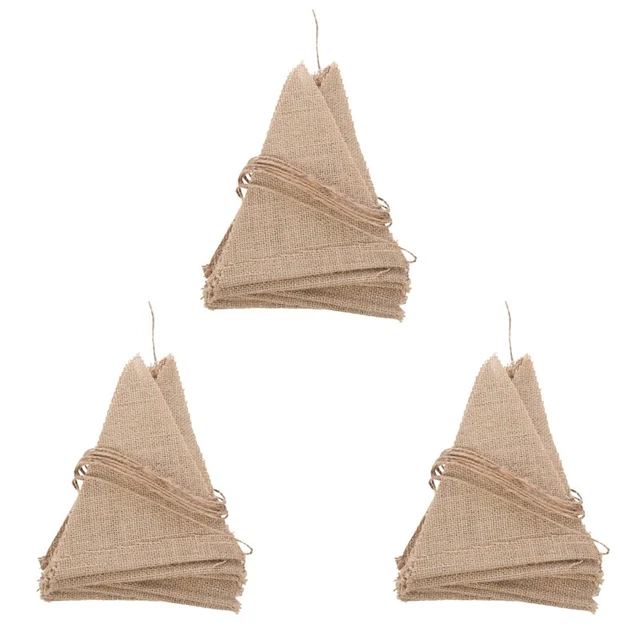 3X 3.7M Sacos Rústicos de Hesse Encaje Bunting Shabby Chic Boda Ba Y1M9