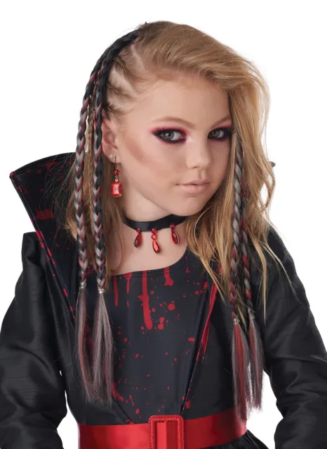 Gothic Vampire Steampunk Clip In Braids Costume Wig