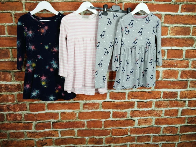 Girl Bundle Age 3-4 Years Next Gap Sweater T-Shirt Dress Leggings Set Pink 104Cm