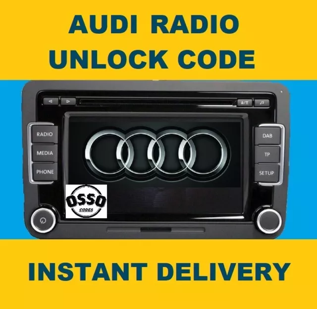 ✅Audi Radio Code Pin Decode Security Unlock All Models Instant Service✅ 2