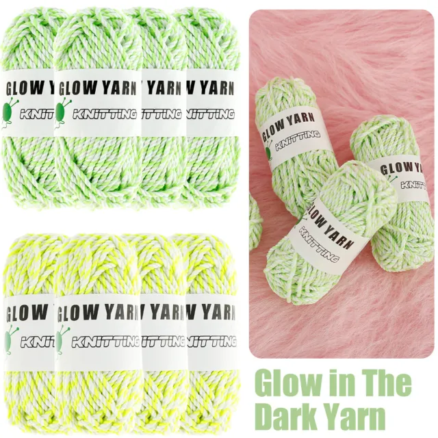 New 4/5 Rolls Glow In The Dark Yarn Diy Glow Yarn Craft Yarn Scrubby Yarn  Sewing Tool