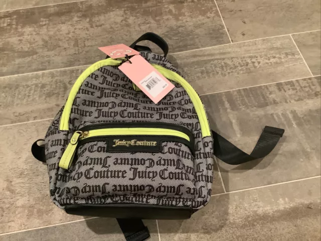 Juicy Couture LOLLIPOP BACKPACK GOTHIC LOGO BLACK $99 NEW w/TAGS
