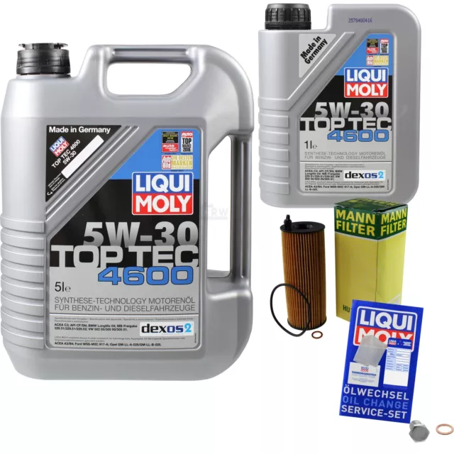 Mann-Filter Filtre à Huile 6 LIQUI MOLY 3756 Top Tec 4600 5W-30 pour BMW