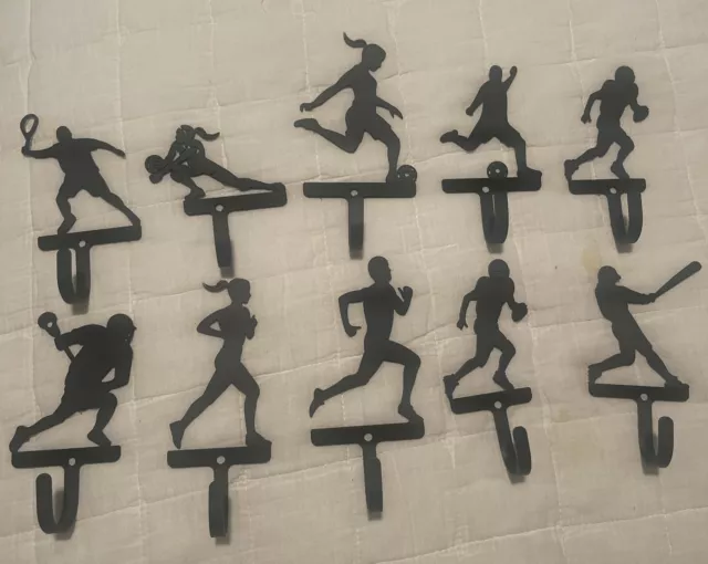 Lot 15 Sports Players Wall Coat Hook Wrought Iron Home Decor Decoration