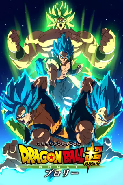 Dragon Ball Super Poster Goku and Vegeta SSJ Blue 18inx12 in Free Shipping