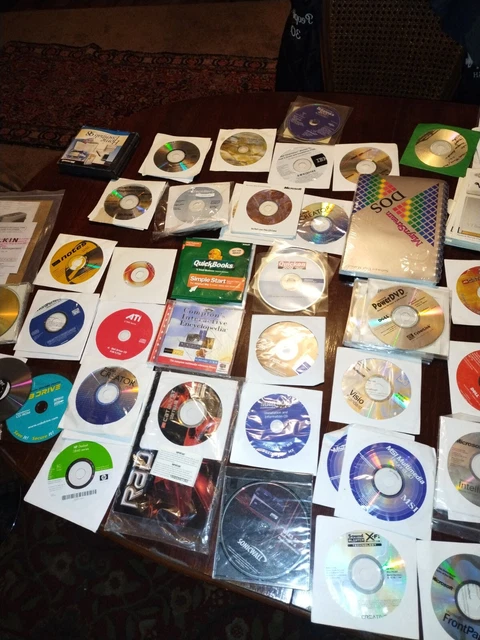 VINTAGE 1990S - Early 2000s PC Software Disc Bundle Lot (Untested mix ...