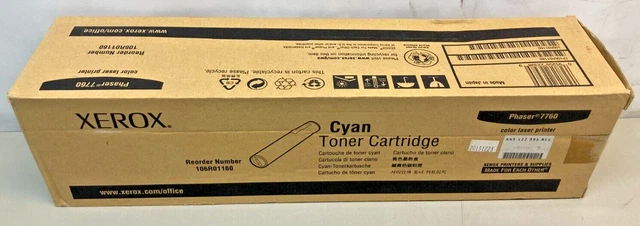 Genuine XEROX  Phaser 7760 Cyan  Toner Cartridge 106r01160