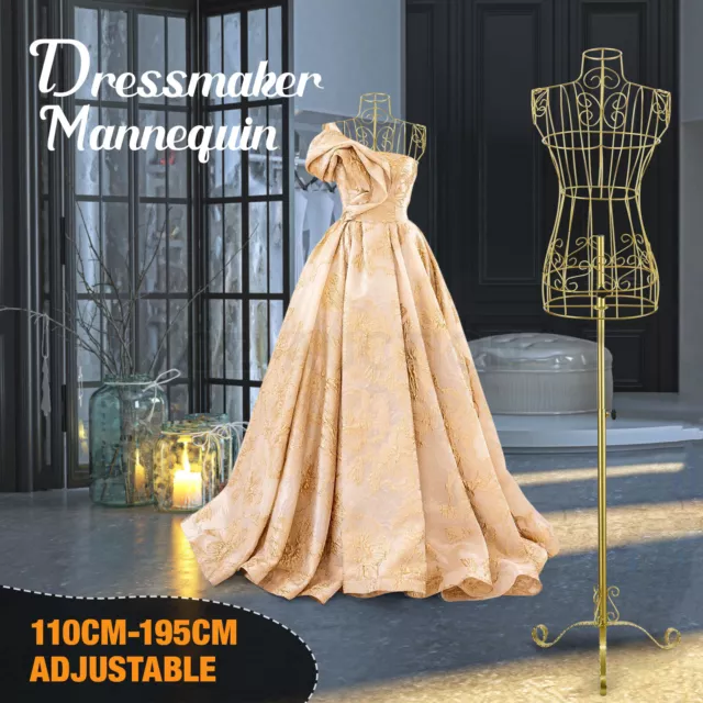 Female Mannequin Wire Dress Form Torso Dressmakers Dummy Manikin Display Stand 2