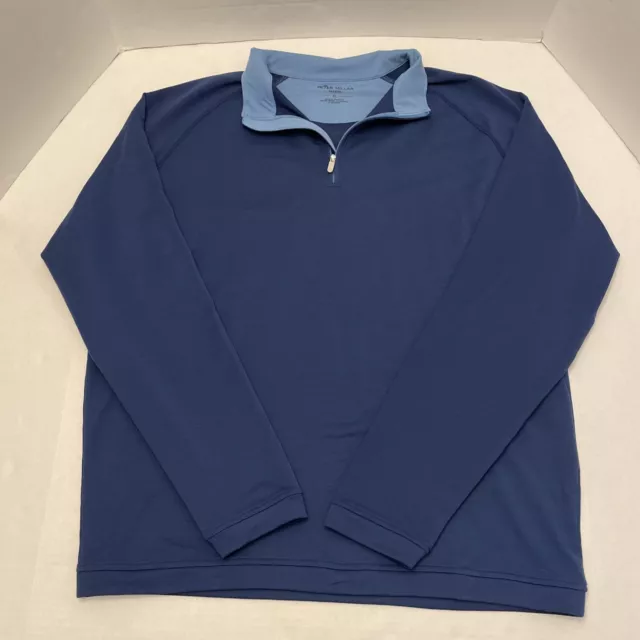 Peter Millar Seaside Men’s XL 1/4 Zip Blue Golf Performance Pullover