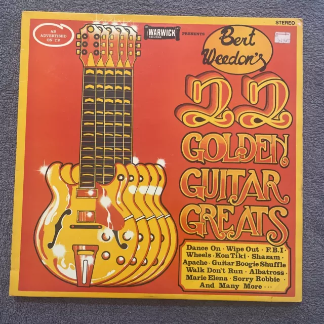 Bert Weedon's 22 Golden Guitar Greats - Vinyl Record LP Album - 1976 - WW 5019