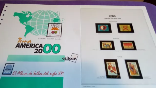 hojas sellos america upaep, Efilcar especial 2000.