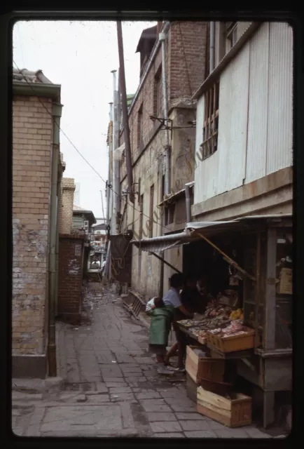 Street Scene Alley Korea Hong Kong 1960s 35mm Slide Kodachrome Market Store