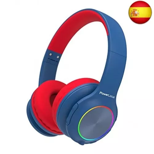 PowerLocus Auriculares Inalámbricos Diadema para Niños, Cascos Bluetooth con M