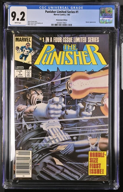 Punisher Limited Series #1 Cgc 9.2 Newsstand 1986 1St Print Mike Zeck Marvel Key