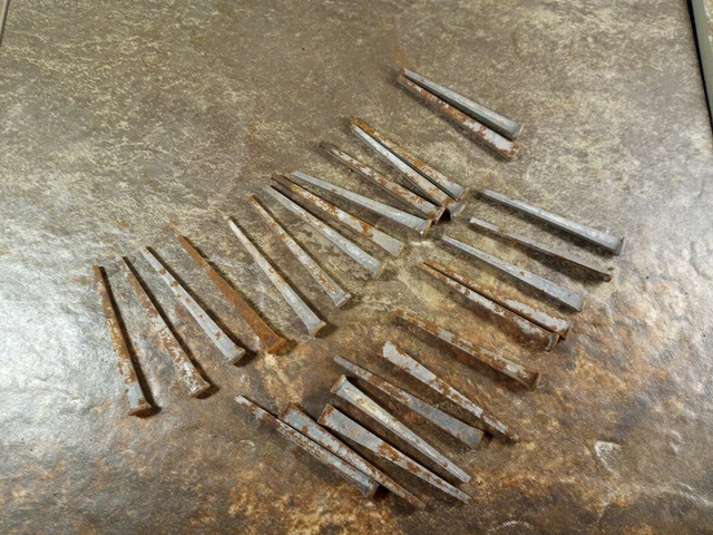 Antique - Raisin Head Square Nails 2.5" - Set (25) - Antique Estate Salvage