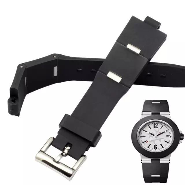 Replacement Silicone Watchband Fit For Bvlgari BVLG Diagono DP42C14SVDGMT Strap