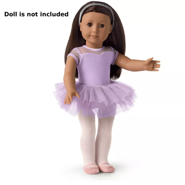 American Girl Shimmering Ballet Outfit for 18" Dolls ~Purple Leotard Tutu+ NEW 2