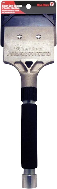 Red Devil 2107 Short Handle Heavy Duty Scraper, Silver