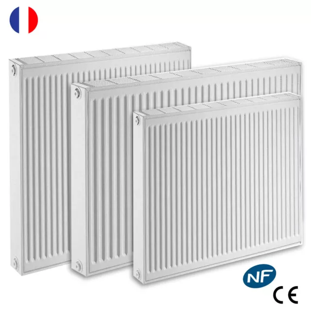 Radiateur eau chaude réversible Acier Blanc Type 21 Chauffage central DE DIETRI