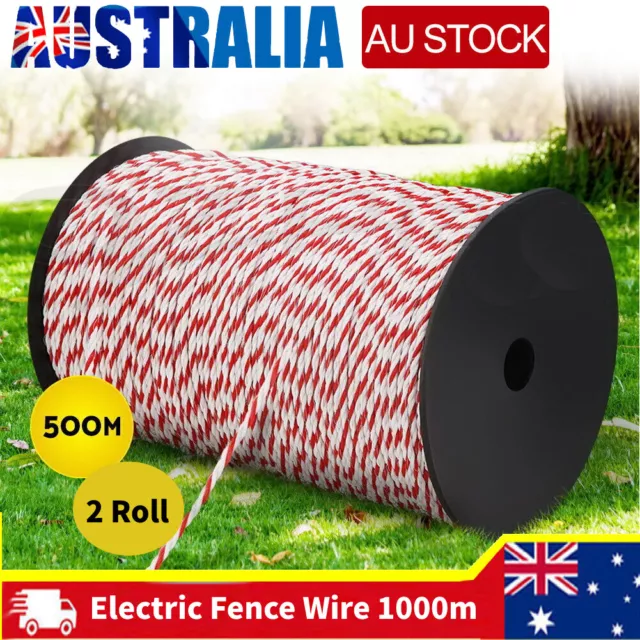 1000m Polywire for Electric Fence Fencing Stainless Steel Poly Wire AU Stock