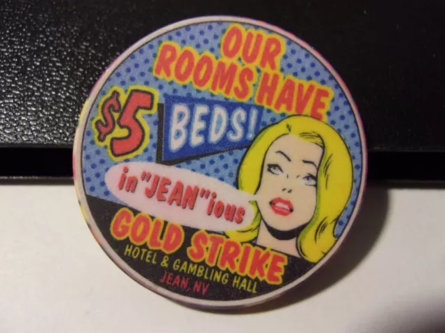 GOLD STRIKE HOTEL & GAMBLING HALL CASINO $5 hotel gaming poker chip (LTD 1000)