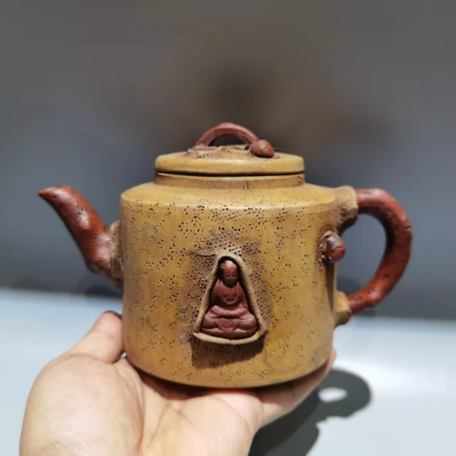 Chinese Yixing Zisha Clay Teapot Spring supply Pot Jinsha Temple Monk 420ml 490