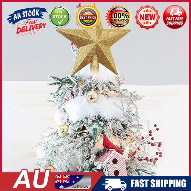 20cm Christmas Tree Star Topper Sparkling Five-pointed Star Exquisite Home Decor