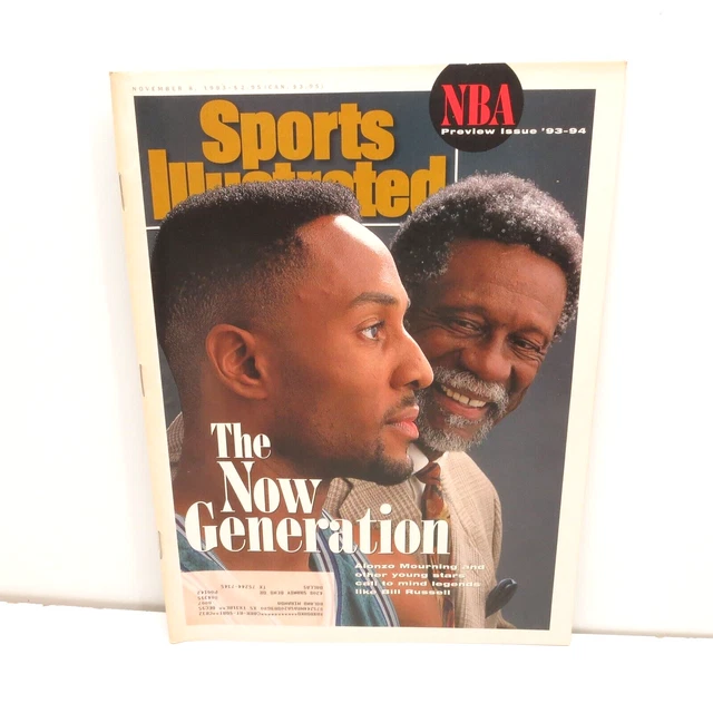 SPORTS ILLUSTRATED NOVEMBER 8 1993 Alonzo Mourning Bill Russell NBA